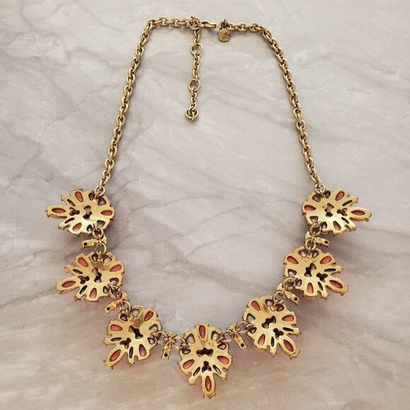 ✨ J.Crew Pink Rhinestone Crystal Cluster Stacked Statement Necklace ✨ - Picture 9 of 16